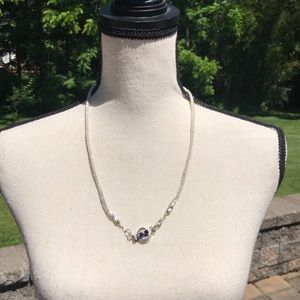 Handmade Authentic Sterling Silver Necklace with Ruby Accents